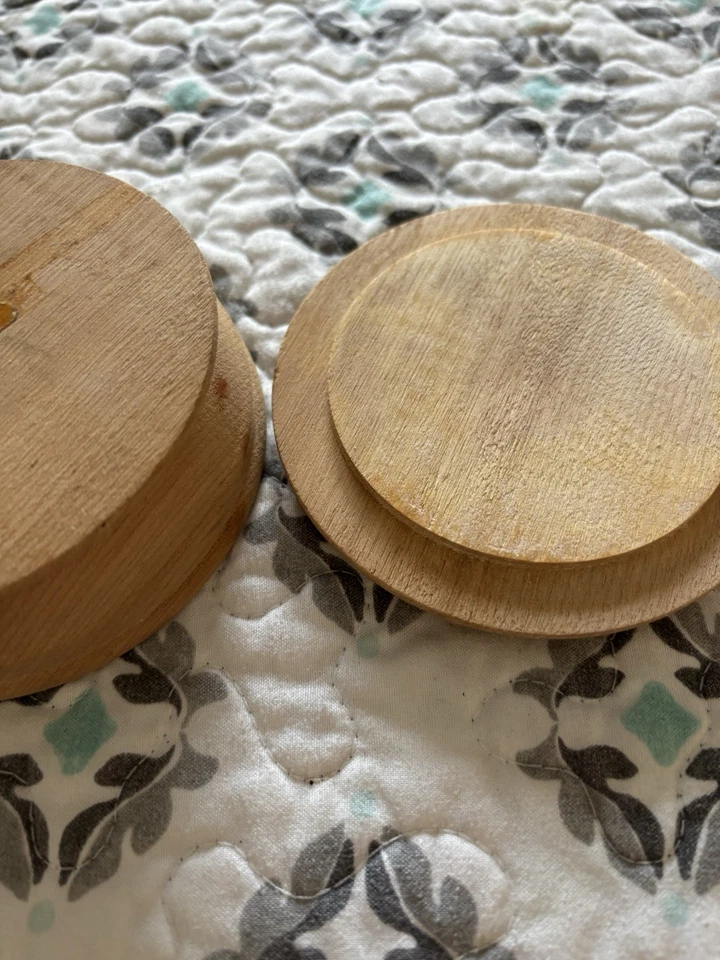 Jabonera de afeitar bávara Wembdon, madera, vintage años 30, vacía Foto 4 de 4