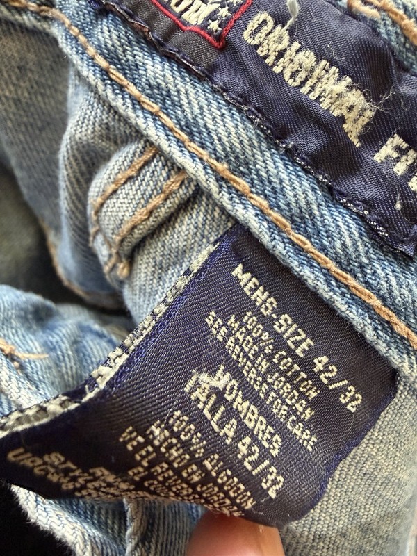 Mens Blue Light Wash Denim Jeans Relaxed Fit Mid Rise 5-Pocket