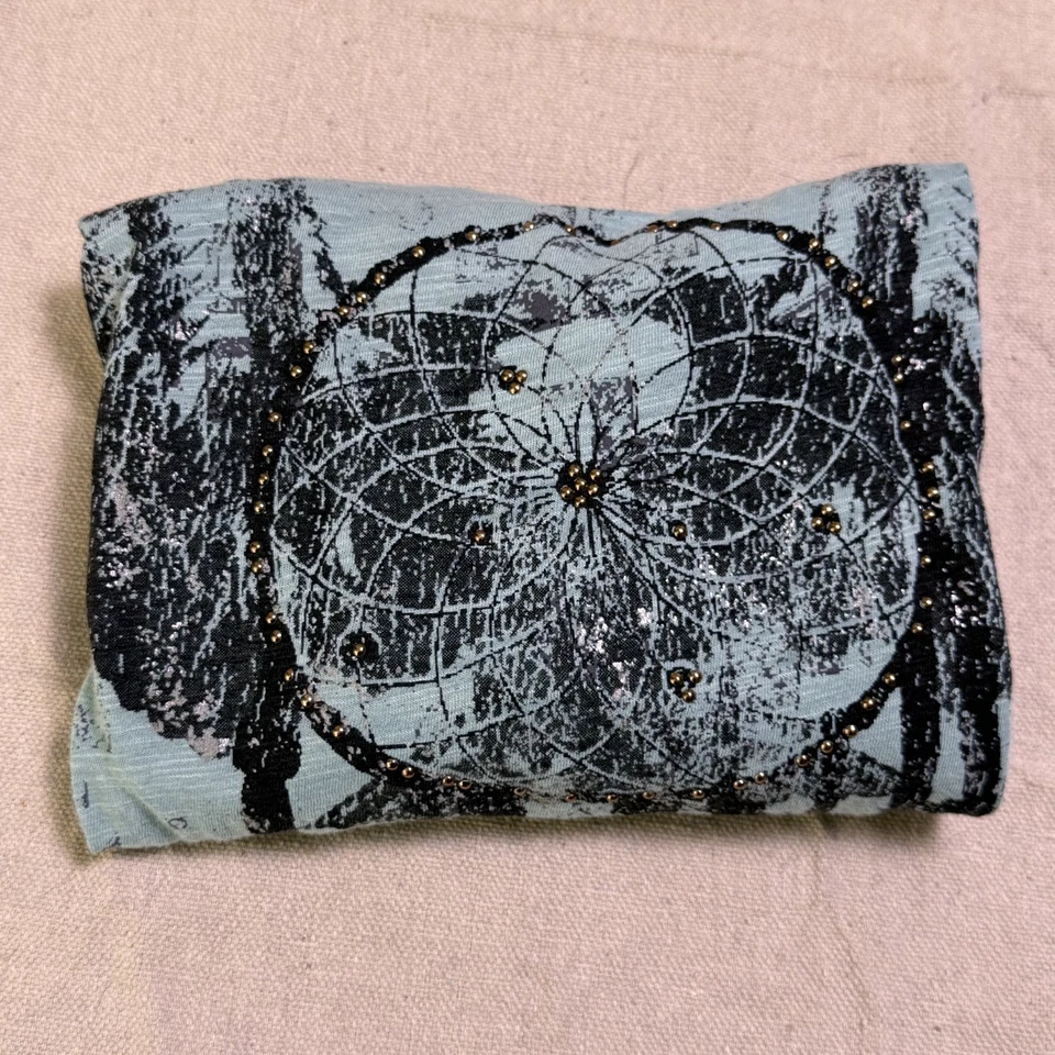 Camiseta sin mangas Rock & Republic para mujer talla L azul con alas atrapasueños con tachuelas corte trasero Foto 3 de 4