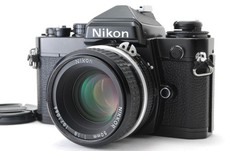 Near MINT Nikon FE Black 35mm SLR Film Camera Ai Nikkor 50mm f1.8 Japan 124