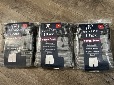 9 Pairs George Woven Boxers Size Small New