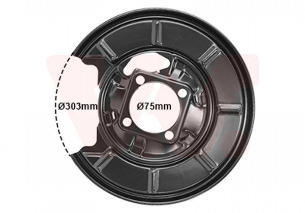 VAN Wezel Spritzblech Bremsscheibe Hinten Links Passend FüR Mercedes A-Klasse-image