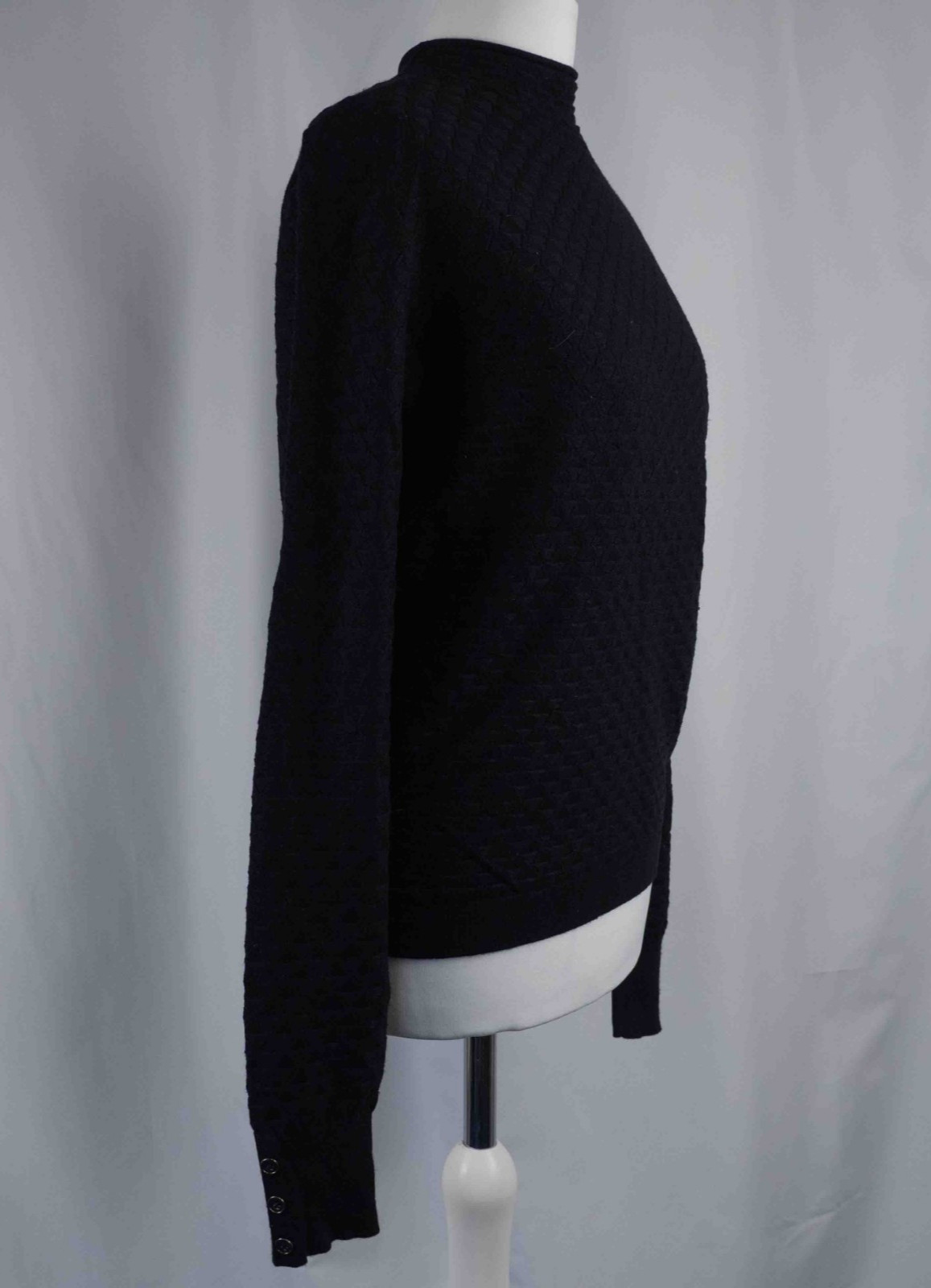 Warehouse Black Diamond Pattern Long Sleeve 14 Top Pre-Owned image 3