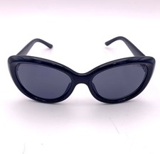 Vintage Liz Claiborne Classic Sunglasses Black w Gray Lenses Logo Women  s 130mm