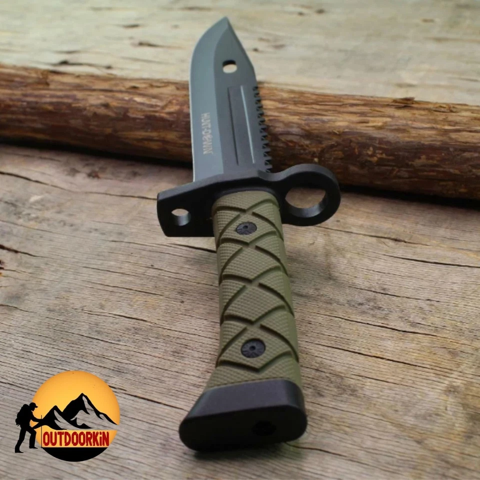 Боевой ВЫЖИВАНИЯ военный тактический БОУИ охоты фиксированное лезвие нож + ножны 13,5» - Изображение 2 из 4