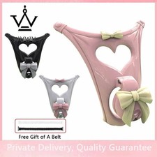 Bow Tie Chastity Cage Belt Male CB Lock Short Cage Chastity Device Abstinence