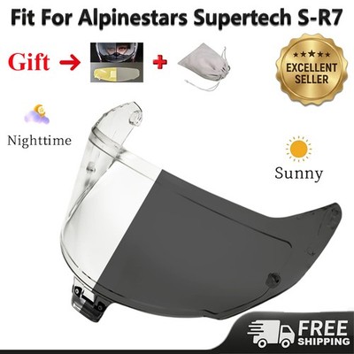 Photochromic Visor With Free Anti Fog Film For Alpinestars Supertech R7 SR-7