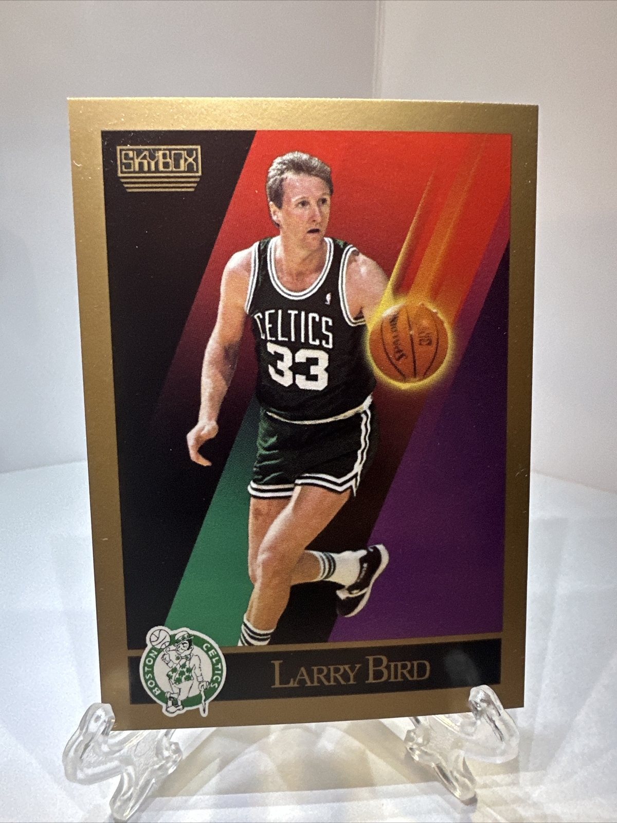Larry Bird 1990-91 SkyBox Basketball #14 Boston Celtics HOF