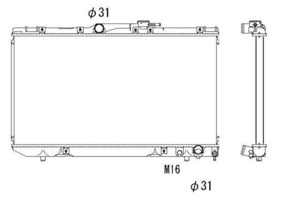 NRF 503964 Radiator, engine cooling for TOYOTA