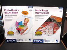 Epson Matte Paper 8 1/2x11" ink Jet Paper 2 boxes S041257 S041062 new old stoc