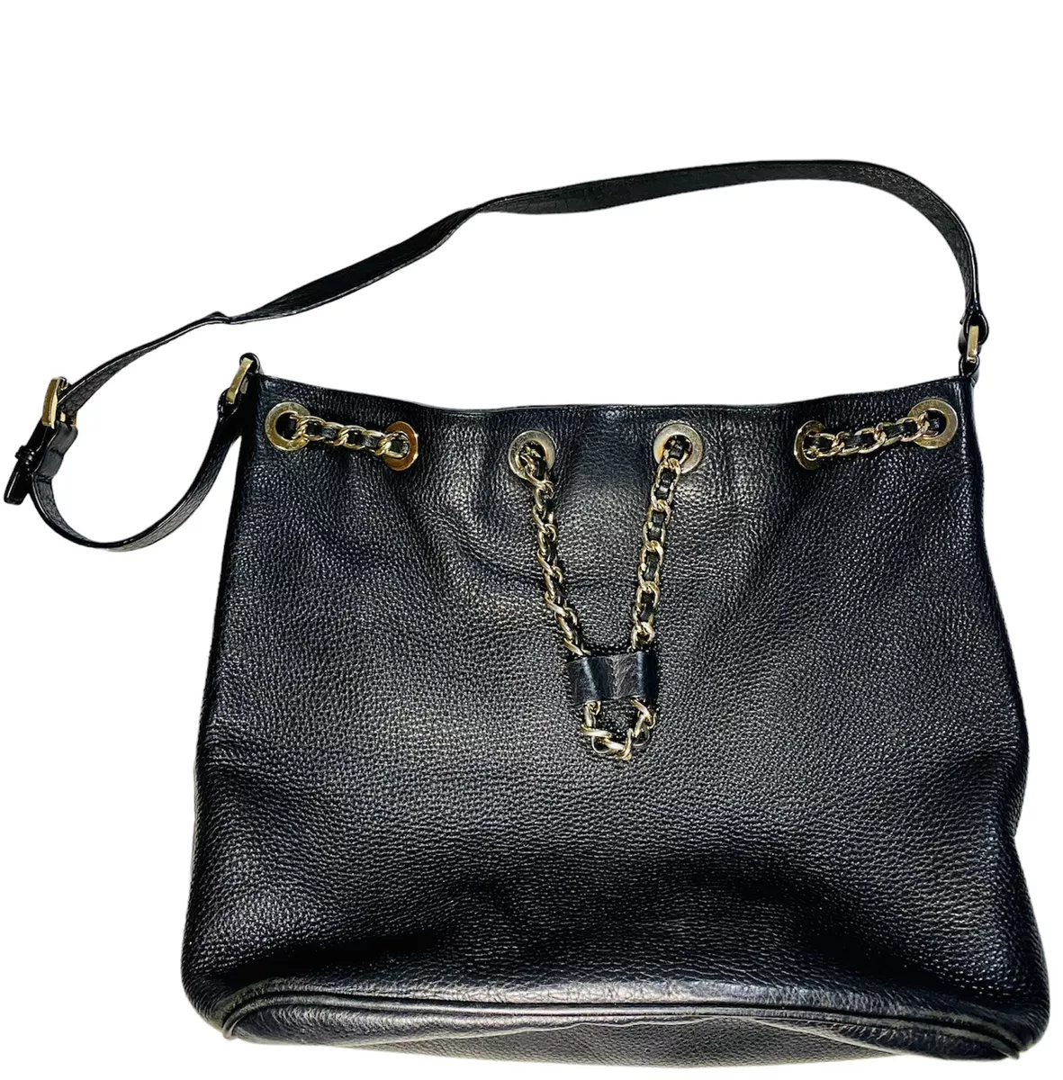 MICHAEL Michael Kors Leather Bucket Bag in Black