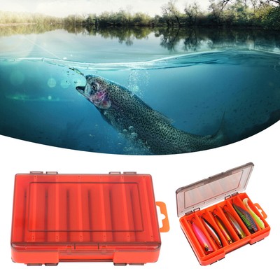 New Double Sided Fishing Lure Hooks Bait Tackle Storage Box Hard Case Waterproof