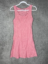 Horny Toad Linen Sleeveless Scoop Neck Tank Dress Womens Sz Small Pink Pale Red