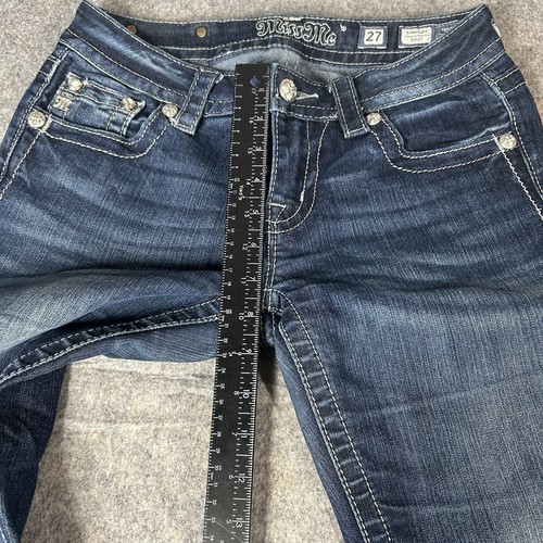 Miss Me Jeans Damen 27 Signature Bootcut verzierte Quertaschen Medium Wash - Bild 5 von 10