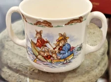 BUNNYKINS  Royal Doulton  DOUBLE HANDLE MUG CUP  Fine Bone China