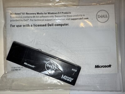 Dell Windows 8 - Mac 8.1 - 64-bit OS Recovery Restore Media USB Stick 8GB