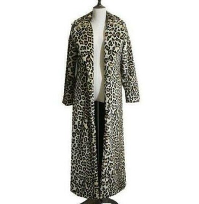 leopard print maxi coat