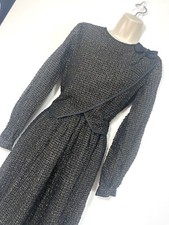 Black gold dress long sleeve Classic Party size 8