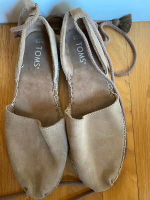 TOMS Toffee Suede Katalina Espadrilles Shoes UK