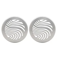Tracker Boat Speaker Grill Cover 174484 | Silver 7 1/8" (Pair)