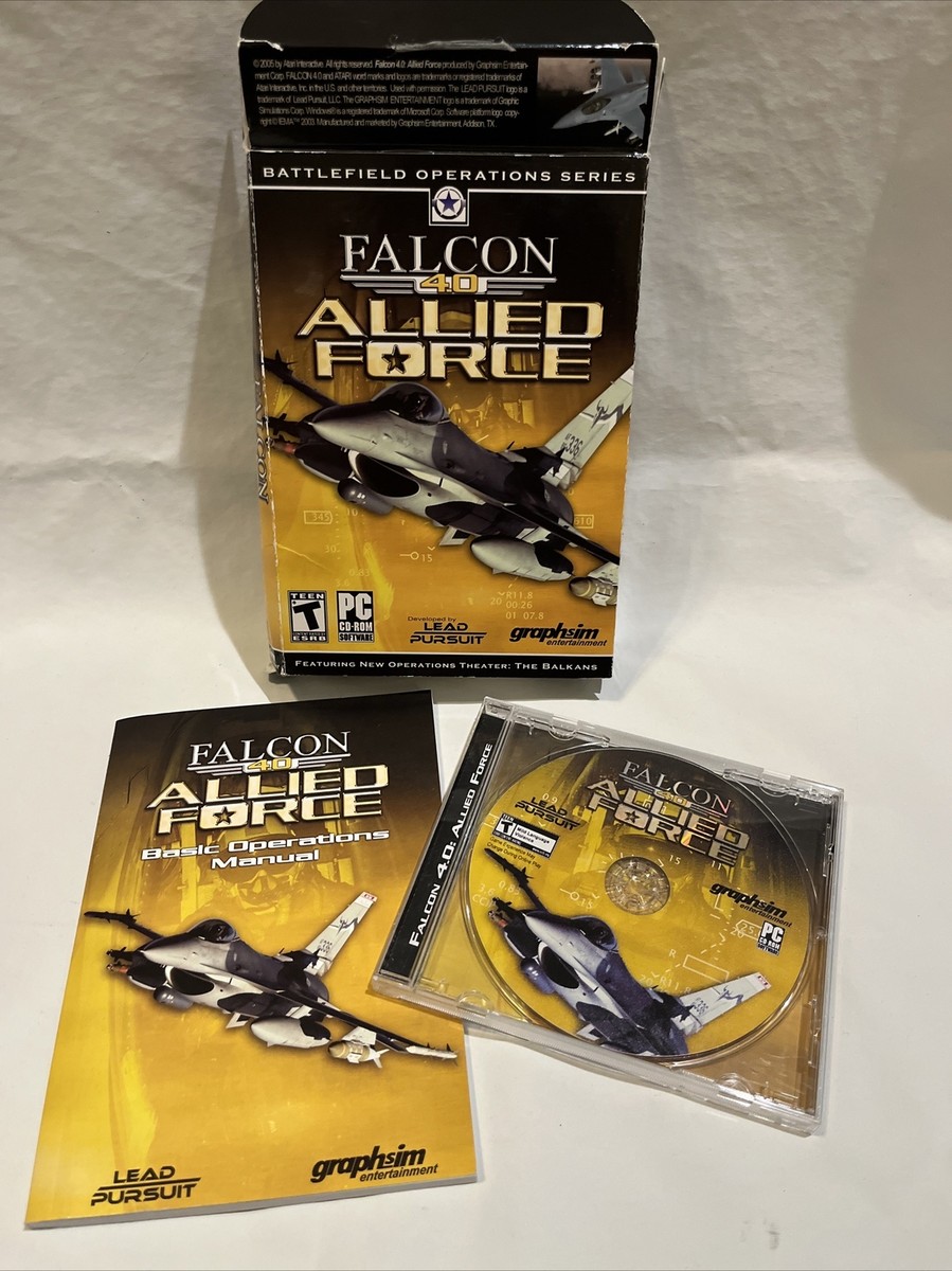 CIB Complete Falcon 4 Allied Force PC CD Windows F-16 Fighting  