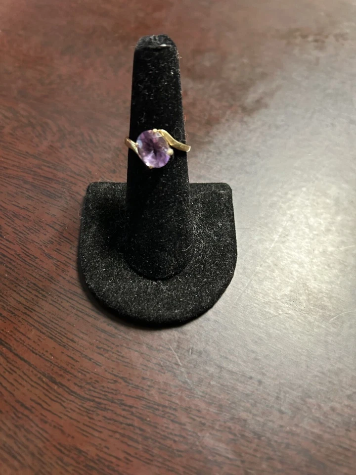 ANILLO AMÍTICO ORO AMARILLO 14K CORTE OVALADO 2.87G TALLA 7 (TDW037756) Foto 2 de 4