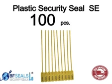 Plastic Security Seals with Metal Insert – 100 pcs Yellow-16-Inch/40cm