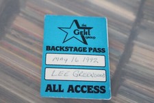 Lee Greenwood - unused backstage pass /   - FREE POSTAGE -