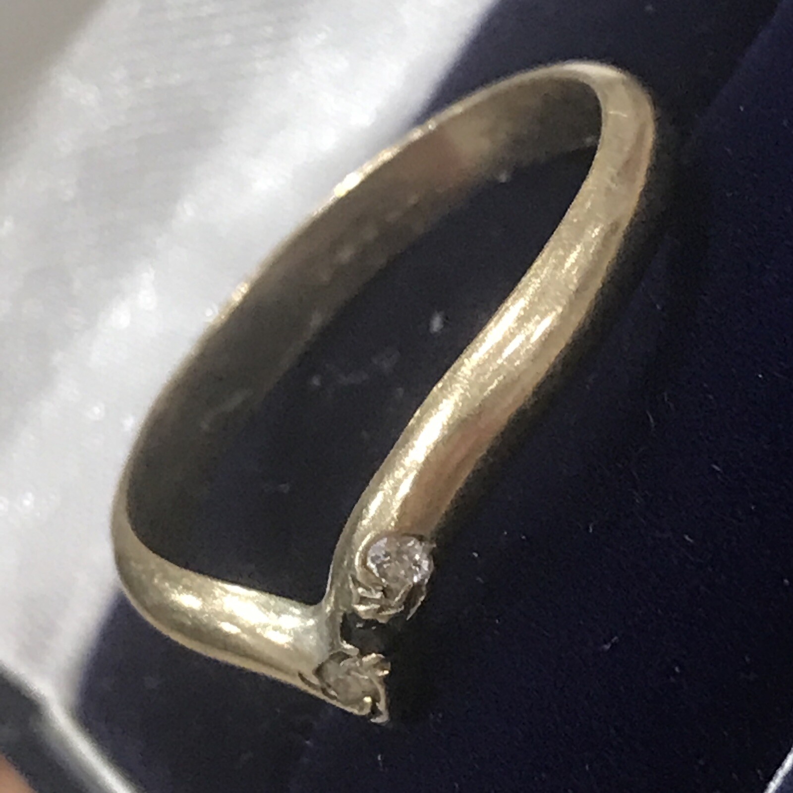 Vintage Solid Silver Rolled Gold Ring Set with ti… - image 6