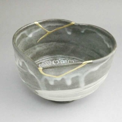 まっちゃページ Japanese Kintsugi Brush eyes matcha Bowl kyoto kiyomizu yaki D5inc