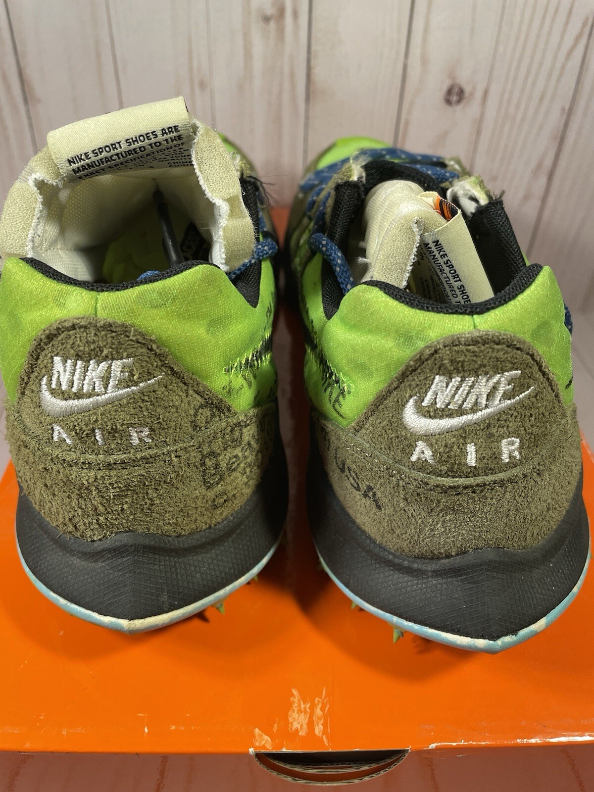 OFF WHITE X NIKE Taglia 12 Nike Off White x Air Zoom Terra Kiger 5 Athlete in Progress Elettriche