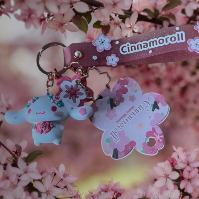 NEW Sanrio ~CINNAMOROLL ~Sakura Edition~ Keychain /Trinket Bag Dangle 