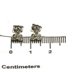 14k white gold .36ct SI1 H 3 stone round stud diamond earrings cluster Natural — photo 5