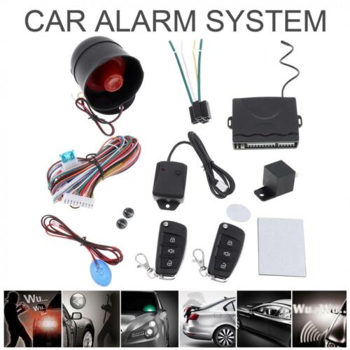 CAR ALARM SECURITY SYSTEM WITH KEYLESS ENTRY START REMOTE KEY FOB SIREN - Afbeelding 1 van 11