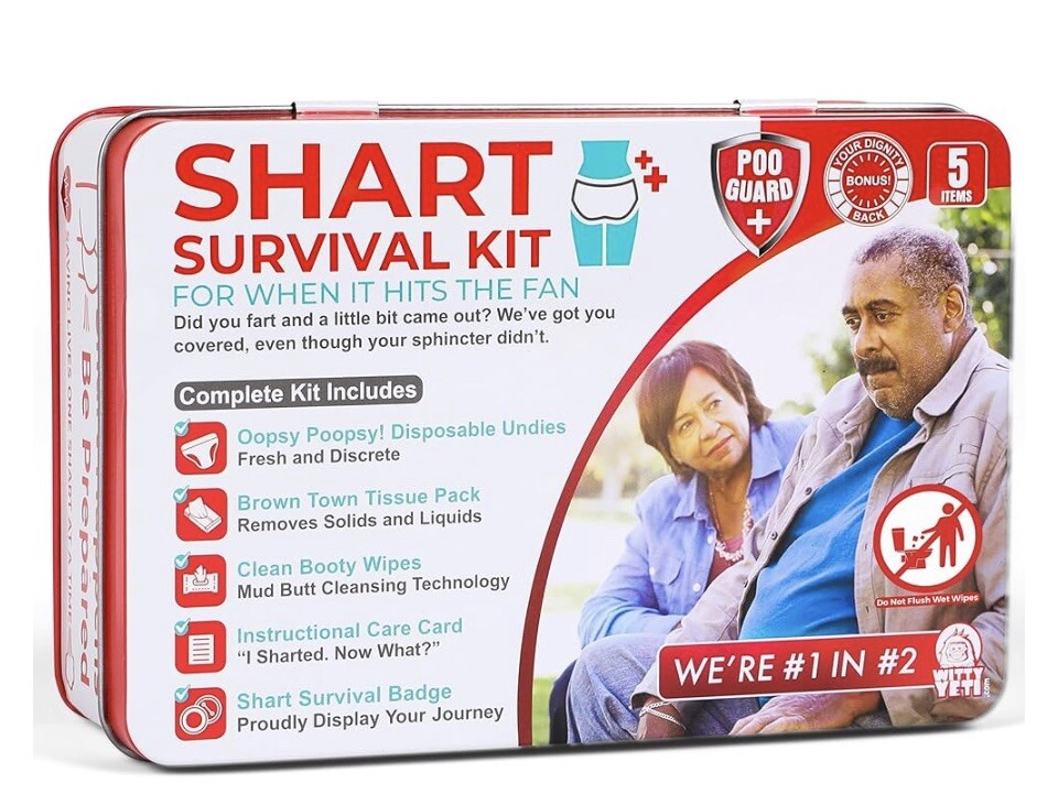 Funny Shart Survival Kit Ultimate Poop Prank Gag Gift