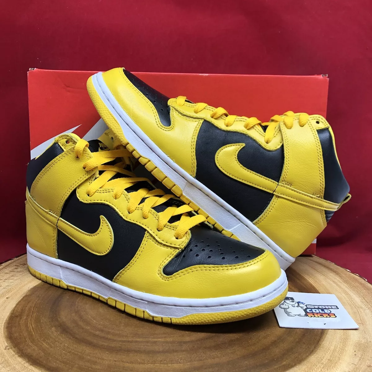 Nike Dunk High Black White Varsity Maize Yellow CZ8149-002 Size 8 Wu-Tang