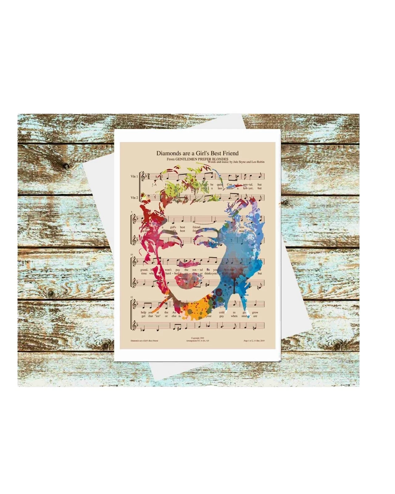 Music Multicolor Greeting Greeting Cards