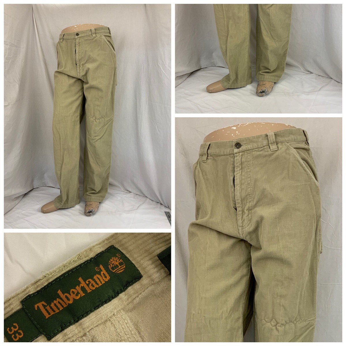 Timberland Corduroy Men Pants 33x32 Tan Cotton Flat Front Timberland Corduroy Men Pants 33x32 Tan Cotton Flat Front