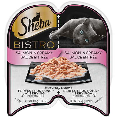 new， PERFECT PORTIONS Bistro Adult Wet Cat Food, Salmon in Creamy Sauce Entree,
