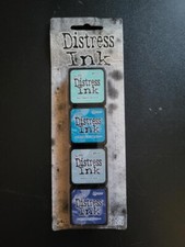 RANGER Tim Holtz Distress Ink Mini Set Blues Patina Mermaid Lagoon Egg Ribbon