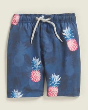 VINTAGE SUMMER Boys 5/6 Navy Pineapple Swim Trunks Swimsuit MSRP 42 NEW