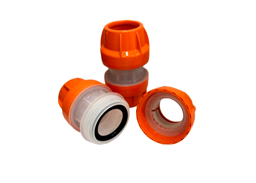 DURA-LINE CLEAR-LOCK 2" ORANGE COUPLER - LOT OF 2 - Picture 2 of 3