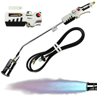 4ALLTECH Propane Torch Weed Burner Kit with Battery Electric Pulse Ignition Flame Thrower
