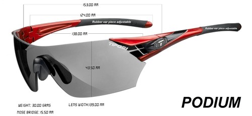Tifosi Optics Podium Sunglasses in Lime Green & White, with Brown Lenses, #302 - Picture 9 of 10