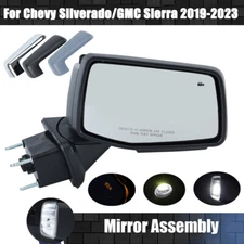Right Passenger Side Mirror For 2019-23 Chevy Silverado/GMC Sierra W/Sensor BLIS
