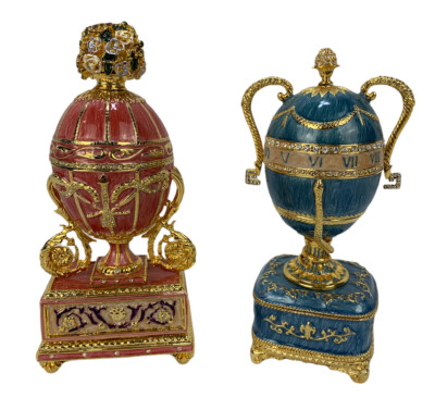 The St Petersburg Imperial Enameled Egg Collection Katrina & Katya Trinket Box