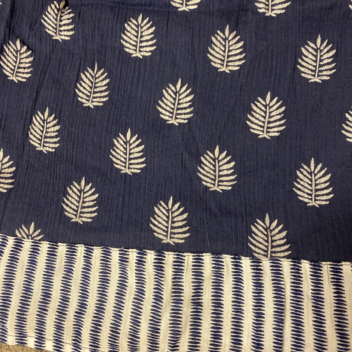 Vineyard Vines Women Fleur De Leaf Quilted Top Small Blue