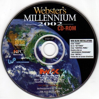 Webster's Millennium 2002 Encyclopedia PC-CD Win95/98/ME/XP - NEW CD in SLEEVE