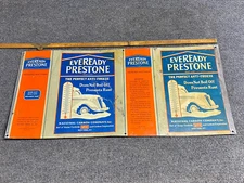 Vintage Eveready Prestone Antifreeze Can Sign 20”  x  9-1/4”