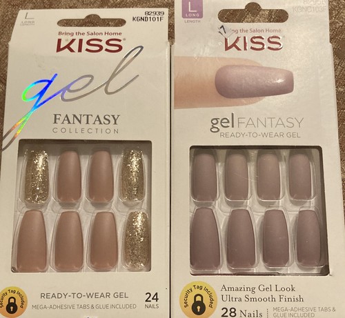 Kiss Gel Fantasy Ready To Wear Gelnägel lang KGND101F - 82939+KNGC103F - Bild 1 von 3